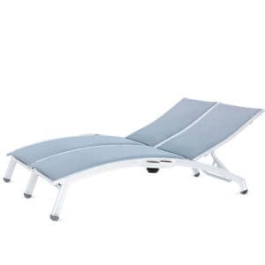 Pavilion Pinecrest Double Chaise Lounge w/ Side Trays (arched seat)
