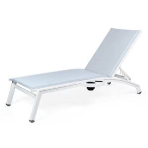 Pavilion Pinecrest Stacking Chaise Lounge W/ Attached Side Tray (straight seat)