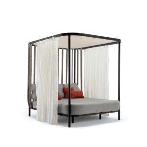 Ethimo Swing Alcove with curtains