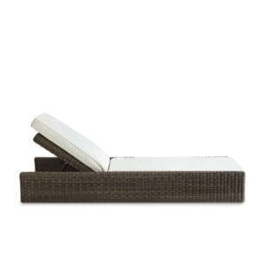 Ethimo Cube sunbed with adjustable backrest