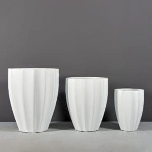 Alicante Ribbed Round Planter