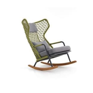 Banyan Tree High Back Wing Rocking Chair
