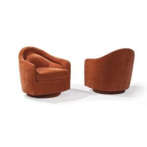 Thayer Coggin Tear Drop Swivel-Tilt Chair