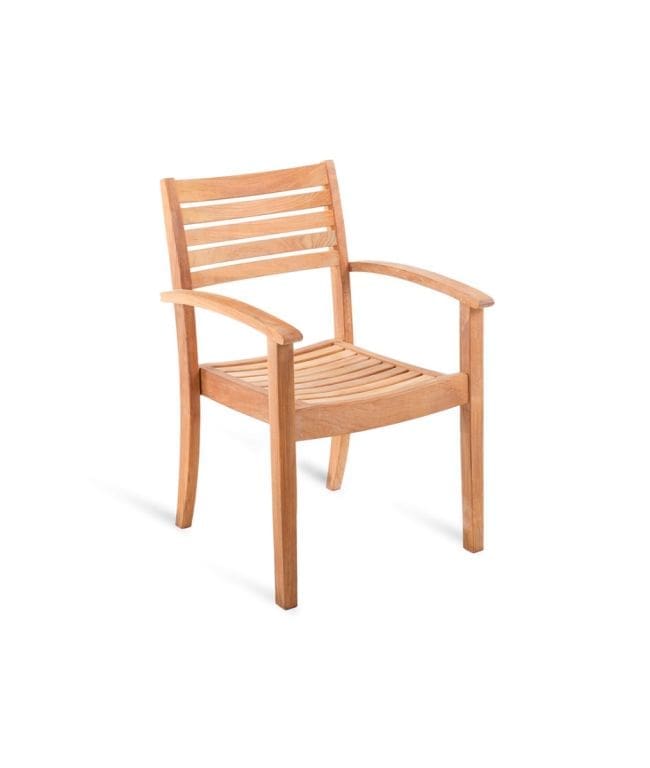 Chelsea Stackable Armchair in Teak Chelsea stackable chair in teak