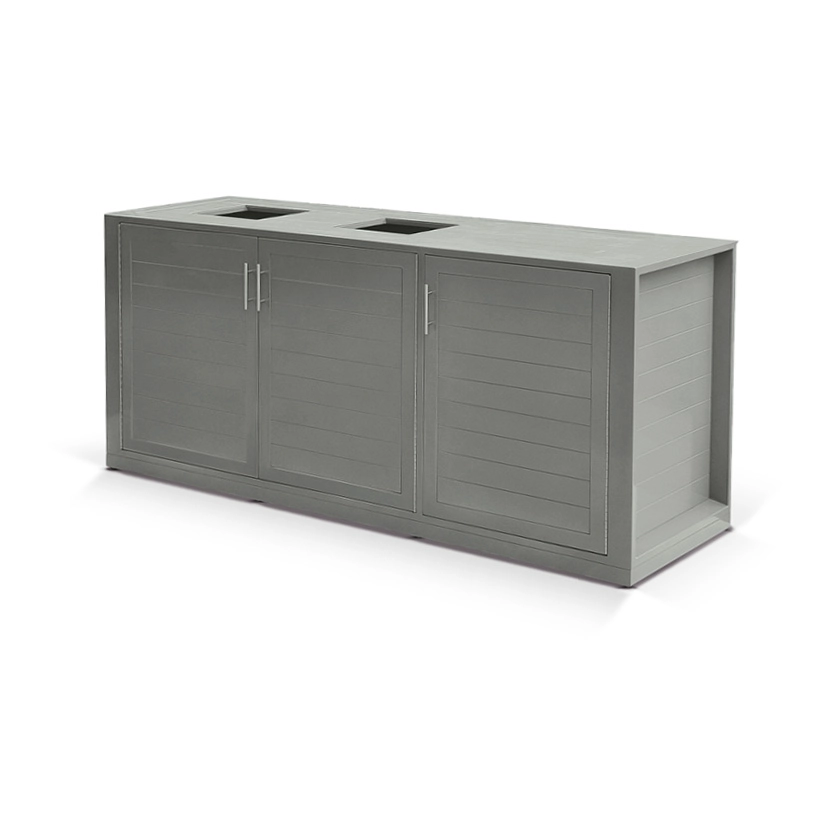 Walters Wicker Devon Triple Cabinet Receptacle Walters Wicker Devon Triple Cabinet Receptacle