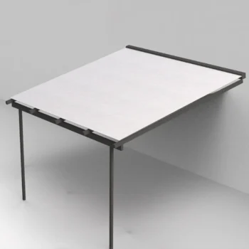 Unopiu Sliding canopy for wall-mounted Meridienne pergola without roof Unopiu Sliding canopy for wall-mounted Meridienne pergola without roof