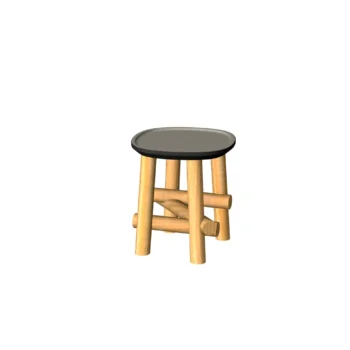 Unopiu Symi coffee table in teak and stone-finish ceramic Unopiu Symi coffee table in teak and stone-finish ceramic